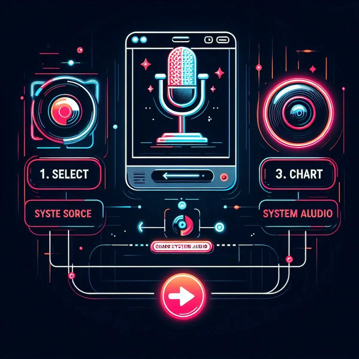Step-by-step guide infographic for screen recording